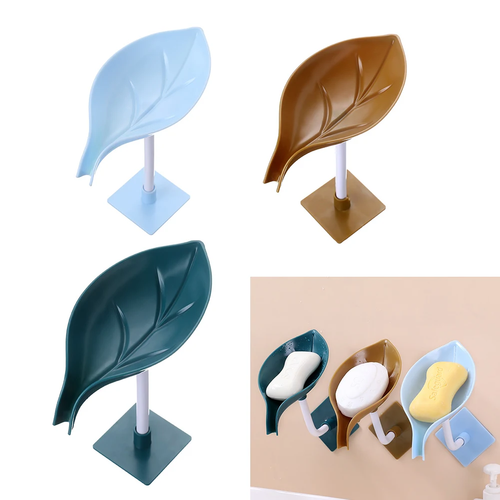 Soap Dish Holder with Drain Double-sided Adhesive Soap Dish Leaf Shape Self Draining Stop Creative Soap Tray for Shower Bathroom
Soap Dish Holder with Drain Double-sided Adhesive Soap Dish Leaf Shape Self Draining Stop Creative Soap Tray for Shower Bathroom