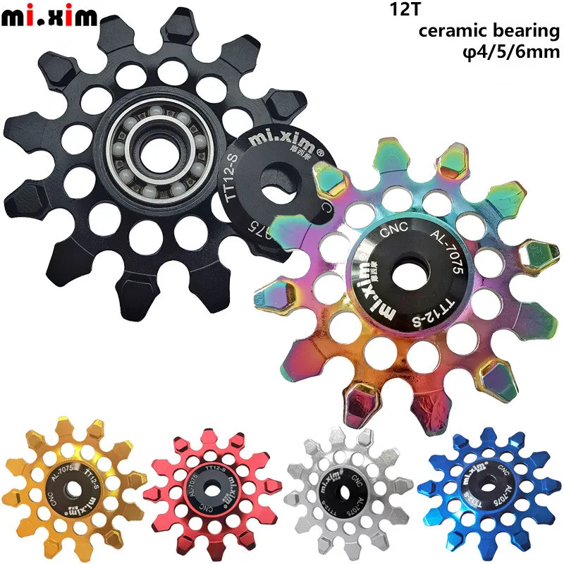 Bicycle ceramic guide wheel 12T MTB road bike anti-fall off rear shift chain tensioner wheel 12t 
Bicycle ceramic guide wheel 12T MTB road bike anti-fall off rear shift chain tensioner wheel 12t