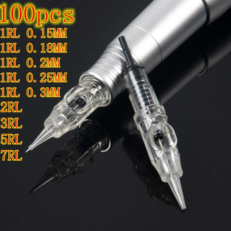 Tattoo Needle 1rl Disposable Sterilized Permanent Makeup Cartridge Needles Tips For Eyebrow Lip Agulha Easy Click
Tattoo Needle 1rl Disposable Sterilized Permanent Makeup Cartridge Needles Tips For Eyebrow Lip Agulha Easy Click