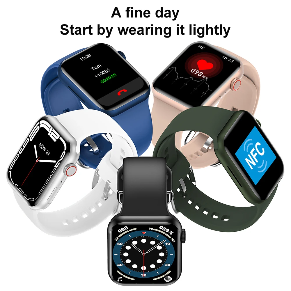 LEMFO S7 часы женские Smartwatch Series 7 NFC фитнес браслет Bluetooth вызов 2022 смарт мужские