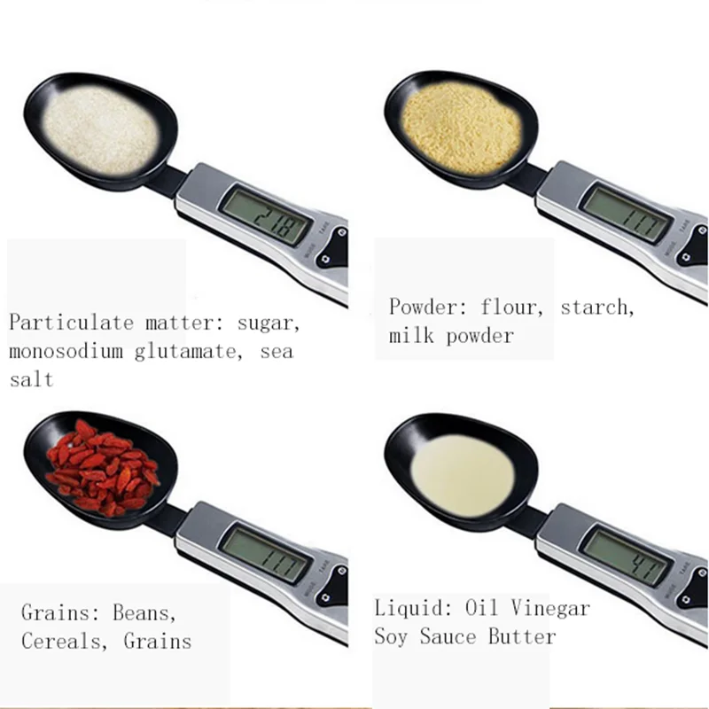 

1PC Kitchen Electronic Scale Spoon Food Ingredients Electronic Measuring Spoon Weighing 500g for Flour Milk Edible Oil Weighing