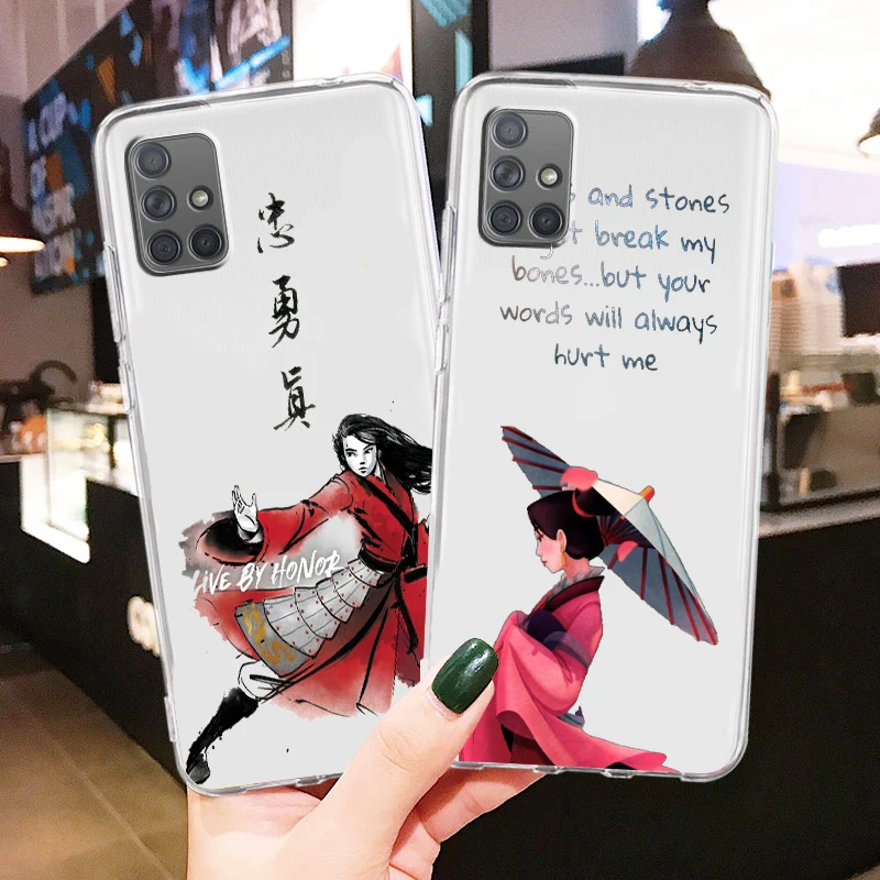 Mulan Disney Princess Art Transparent Phone Case For Samsung A73 A72 A71 A53 A52 A51 A42 A33 A32 A23 A22 A21S A13 A04 A03 5G
Mulan Disney Princess Art Transparent Phone Case For Samsung A73 A72 A71 A53 A52 A51 A42 A33 A32 A23 A22 A21S A13 A04 A03 5G