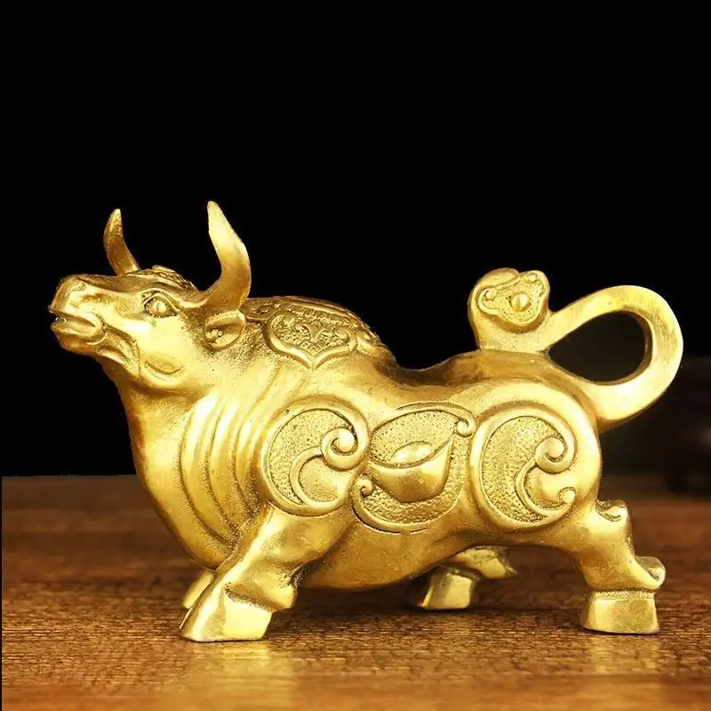 Pure Copper Cow Ornaments Town House Attract Wealth Feng Shui Ruyi Yuanbao Cow Office Home Decorations
Pure Copper Cow Ornaments Town House Attract Wealth Feng Shui Ruyi Yuanbao Cow Office Home Decorations