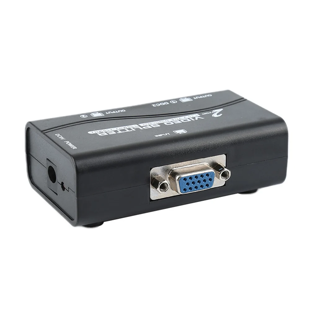 1 PC To 2 Monitor 1 To 2 Split Screen VGA Splitter Video Splitter Duplicator Adapter with USB Cable 
1 PC To 2 Monitor 1 To 2 Split Screen VGA Splitter Video Splitter Duplicator Adapter with USB Cable