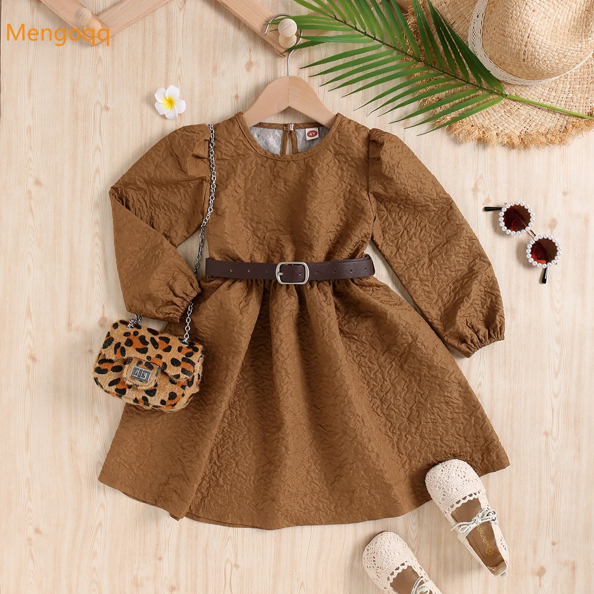 Children Girls Autumn Spring Full Sleeve Solid Knee-length Dress Gift Belt Leather Kids Baby Fashion Clothing 4-7Y
Children Girls Autumn Spring Full Sleeve Solid Knee-length Dress Gift Belt Leather Kids Baby Fashion Clothing 4-7Y
