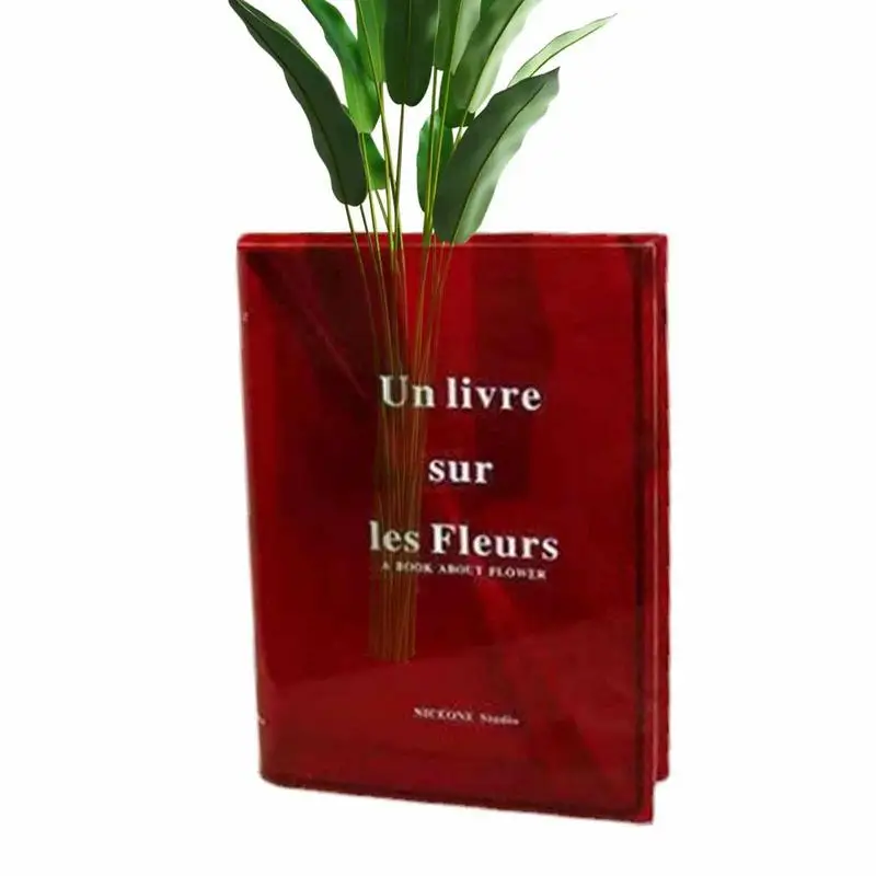 Clear Book Flower Vase Acrylic Desktop Vase Bookshelf Decor Unbreakable Acrylic Desktop Decoration For Floral Arrangement
Clear Book Flower Vase Acrylic Desktop Vase Bookshelf Decor Unbreakable Acrylic Desktop Decoration For Floral Arrangement