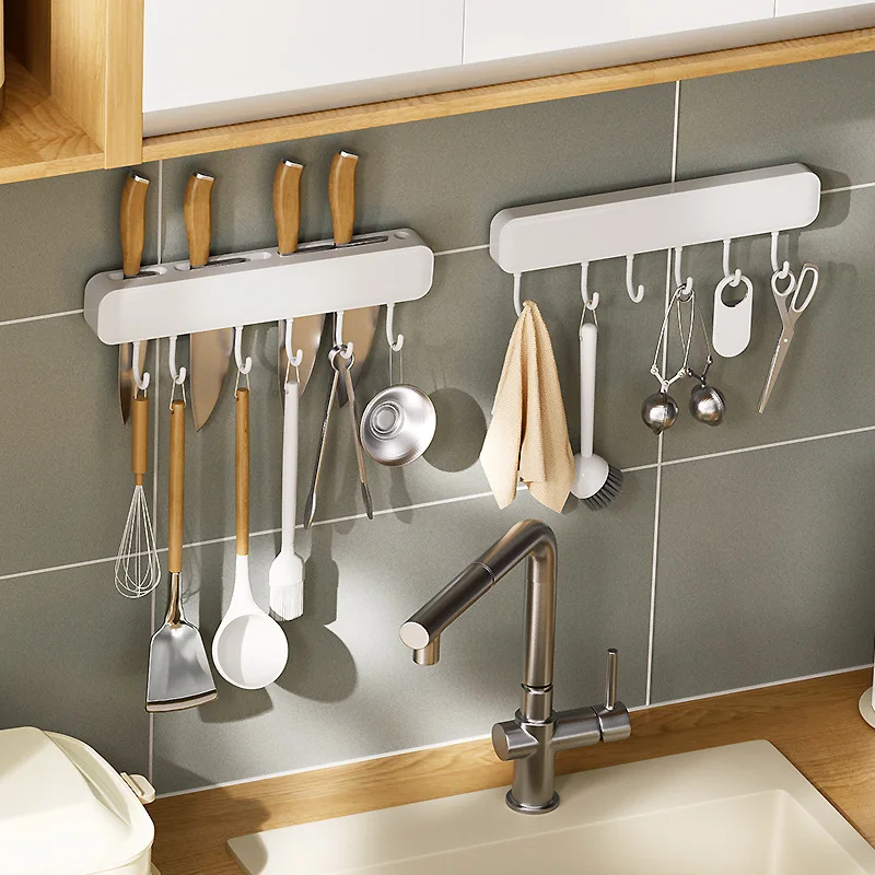 Kitchen Storage Rack Hook Knife Rack Wall-mounted Wall Hanging Row Kitchen Utensils Rack Spoon Shovel Storage Rack Multi-role
Kitchen Storage Rack Hook Knife Rack Wall-mounted Wall Hanging Row Kitchen Utensils Rack Spoon Shovel Storage Rack Multi-role