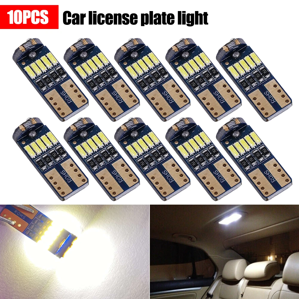10PCS Car Interior Map Reading Dome Lamp License Plate Light Driving Side Marker T10 LED Bulb 12V 15-4014-SMD 6000K White
10PCS Car Interior Map Reading Dome Lamp License Plate Light Driving Side Marker T10 LED Bulb 12V 15-4014-SMD 6000K White