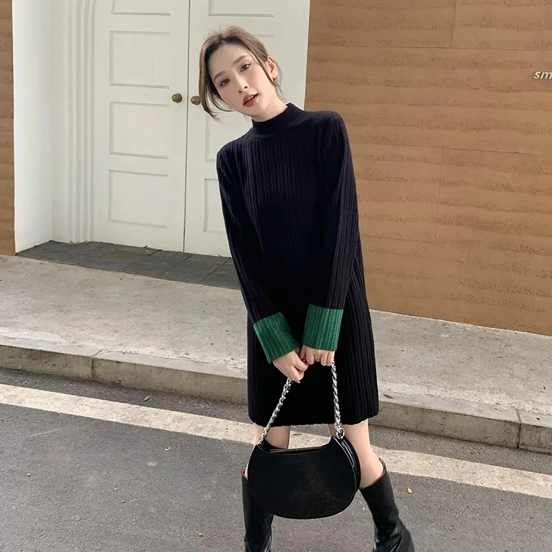2023 Stylish Half Turtleneck Knitted Dress For Women Clothing Autumn Winter Knit Loose Sweater Dress Jersey Dresses BC463
2023 Stylish Half Turtleneck Knitted Dress For Women Clothing Autumn Winter Knit Loose Sweater Dress Jersey Dresses BC463