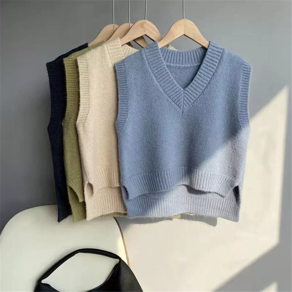 2022New Vest Women Elegant Solid Fashion College Girls V-neck Loose Spring Ladies Knitwear Style Popular Clothing Sleeveless
2022New Vest Women Elegant Solid Fashion College Girls V-neck Loose Spring Ladies Knitwear Style Popular Clothing Sleeveless