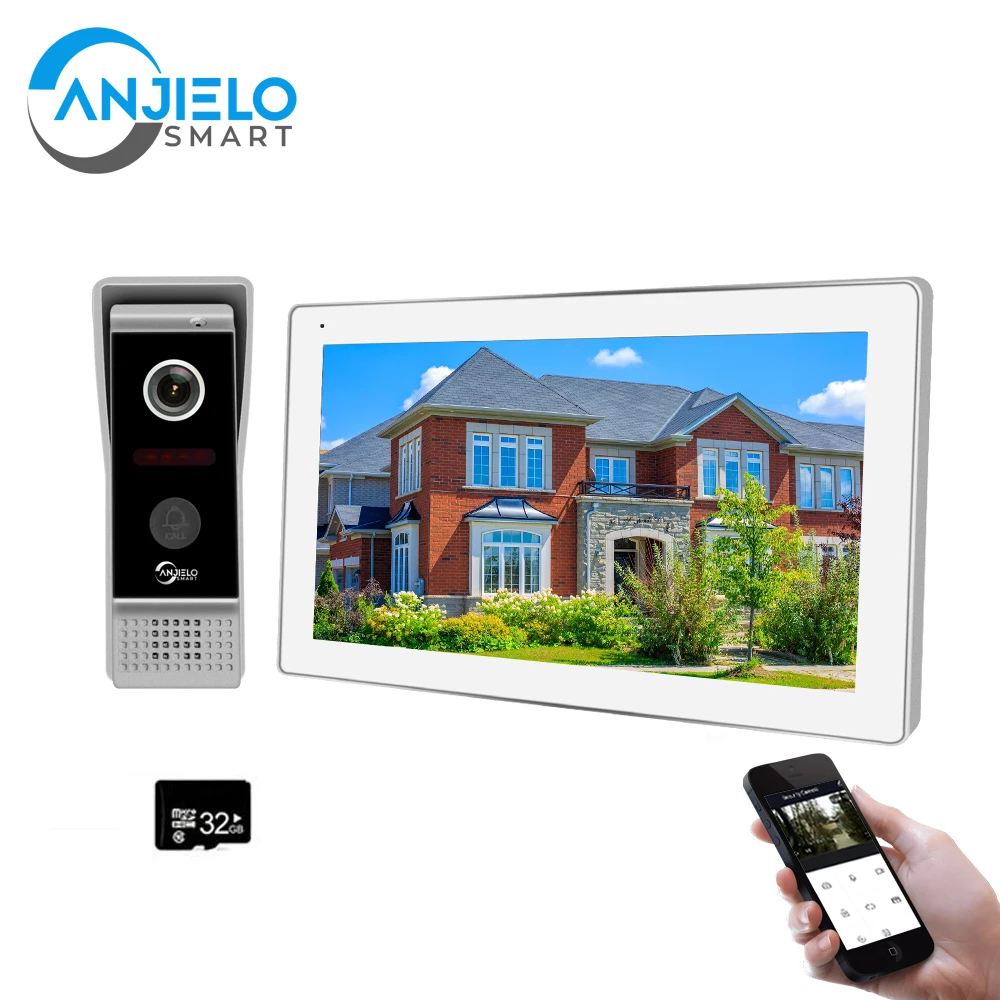 

WIFI Video Doorphone Intercom 7" TFT Touch Screen Motion Detection 960P Outdoor Doorbell Tuya App Remote View for Home Apartment