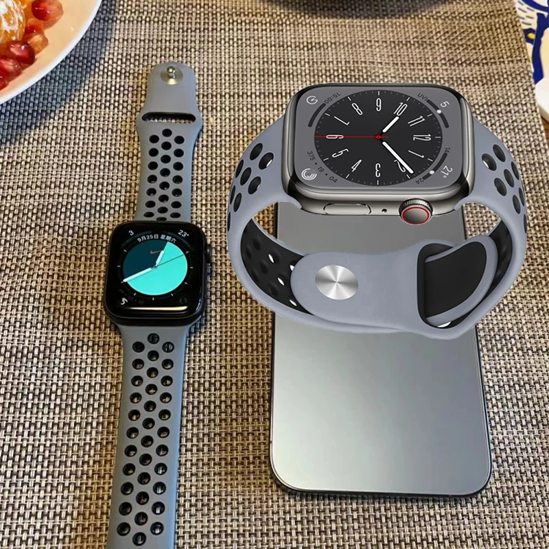 Ремешок силиконовый для apple watch band 44 мм 45 мм 41 мм 40 мм 49 мм 42 мм, спортивный резиновый браслет для iWatch series 7 3 4 5 6 SE 8 Ultra
Ремешок силиконовый для apple watch band 44 мм 45 мм 41 мм 40 мм 49 мм 42 мм, спортивный резиновый браслет для iWatch series 7 3 4 5 6 SE 8 Ultra