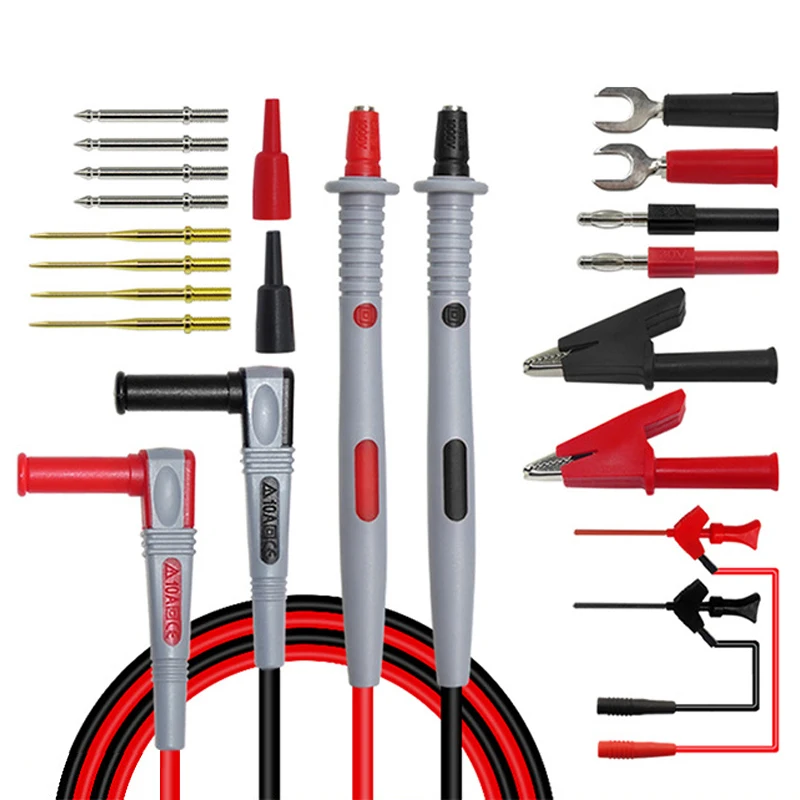 20A Universal Digital Multimeter Test Lead Kit With Alligator Clip Banana Plug Electronic Repair Tool Kit
20A Universal Digital Multimeter Test Lead Kit With Alligator Clip Banana Plug Electronic Repair Tool Kit