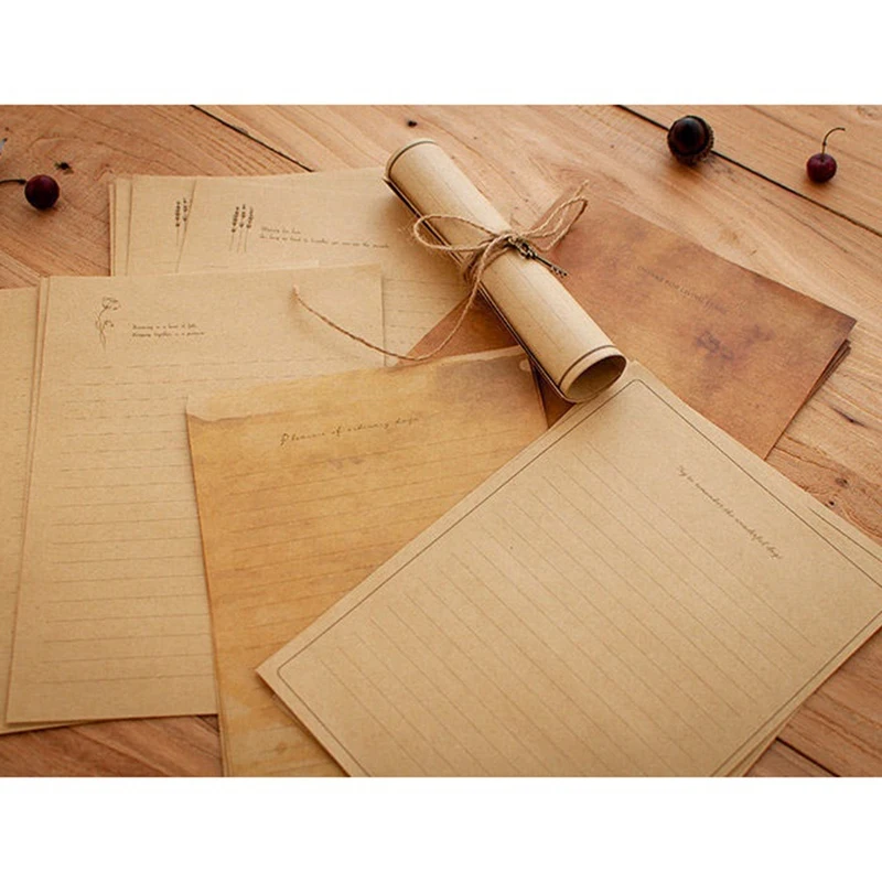 12 Pcs Vintage Kraft Paper Writing Paper European Style Paper for Letter Writing Letter Paper Stationery, Number 3
12 Pcs Vintage Kraft Paper Writing Paper European Style Paper for Letter Writing Letter Paper Stationery, Number 3