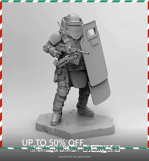 75mm Resin Figures Unpainted Model Kit 1/24 75mm Avant-garde Heavy Shield Gunner-defender T75024
75mm Resin Figures Unpainted Model Kit 1/24 75mm Avant-garde Heavy Shield Gunner-defender T75024
