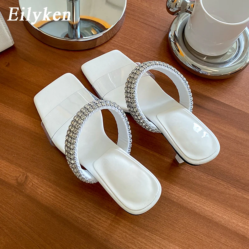 Eilyken Summer Hollow Women Slippers PVC Transparent Square Toe Female Fashion Crystal Diamond Thin Low Heel Modern Shoes
Eilyken Summer Hollow Women Slippers PVC Transparent Square Toe Female Fashion Crystal Diamond Thin Low Heel Modern Shoes