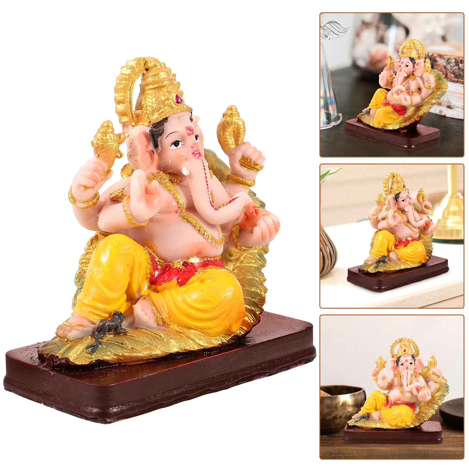 Statue Indian Home Decor Elephant Sculpture Ganesha Resin Desktop Ornament Hindu Crafts
Statue Indian Home Decor Elephant Sculpture Ganesha Resin Desktop Ornament Hindu Crafts