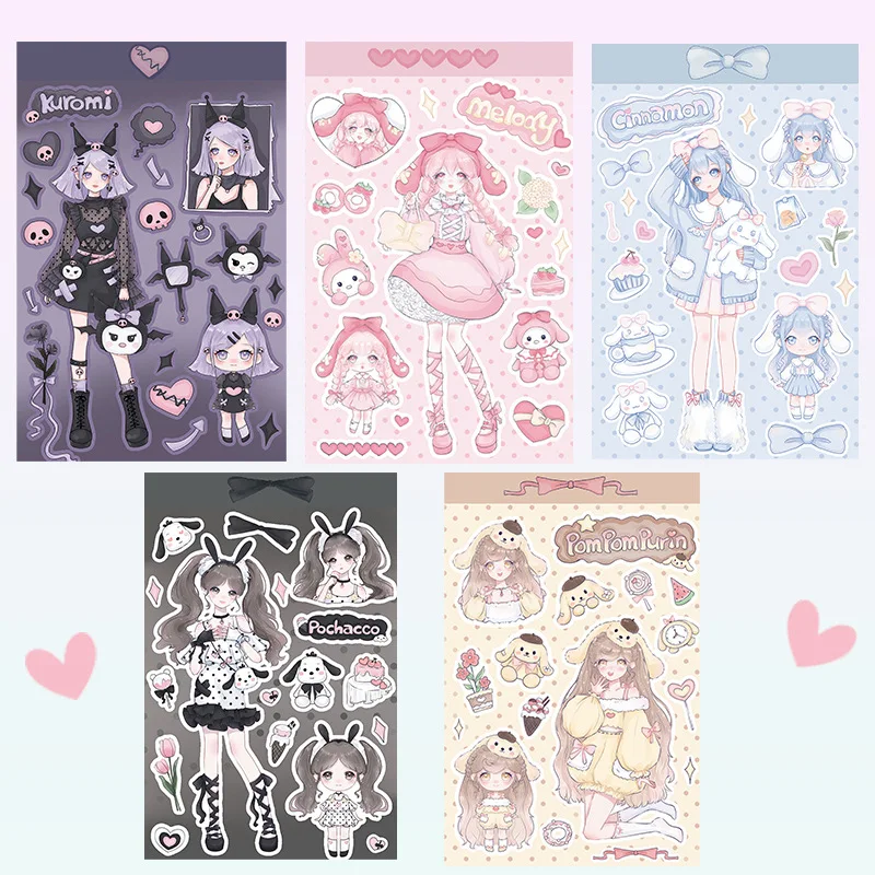 Sanrio Cute Cartoon Kuromi Melody Personify Character Card Stickers DIY Scrapbooking Journal Mobile Phone Album Gifts Decoration
Sanrio Cute Cartoon Kuromi Melody Personify Character Card Stickers DIY Scrapbooking Journal Mobile Phone Album Gifts Decoration
