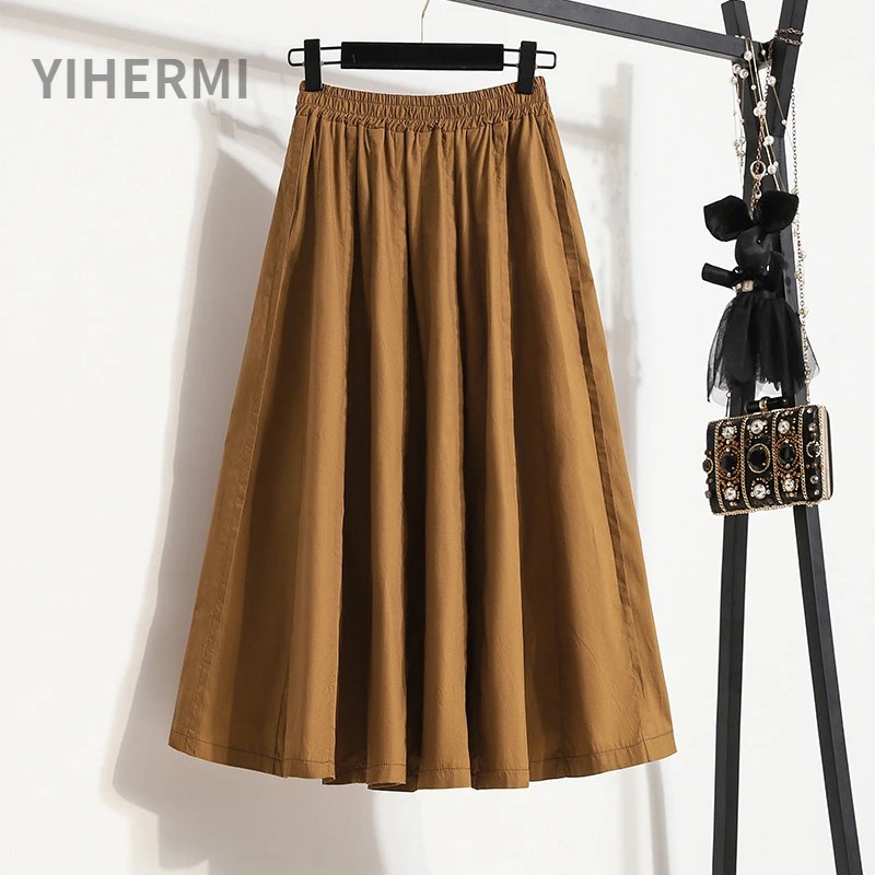 2022 Plus Size Skirt for Women Loose Elastic Hight Waist Pleated Skirts Office Lady Solid Spliced Large Swing A-Line Women Skirt
2022 Plus Size Skirt for Women Loose Elastic Hight Waist Pleated Skirts Office Lady Solid Spliced Large Swing A-Line Women Skirt
