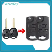 WhatsKey 2/3 Button TOY43 Modified Flip Car Key Shell Case For Toyota Camry RAV4 Corolla pandora YARIS For Lexus RX330 es350