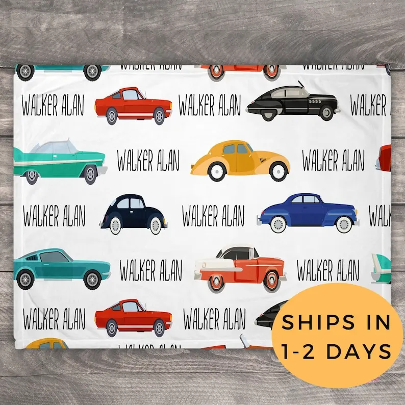Personalize Baby Blanket Boy Custom Name Baby Blanket Vintage Car Baby Shower Gift Car Baby Bedding Toddler Bedding Boy Gift for
Personalize Baby Blanket Boy Custom Name Baby Blanket Vintage Car Baby Shower Gift Car Baby Bedding Toddler Bedding Boy Gift for