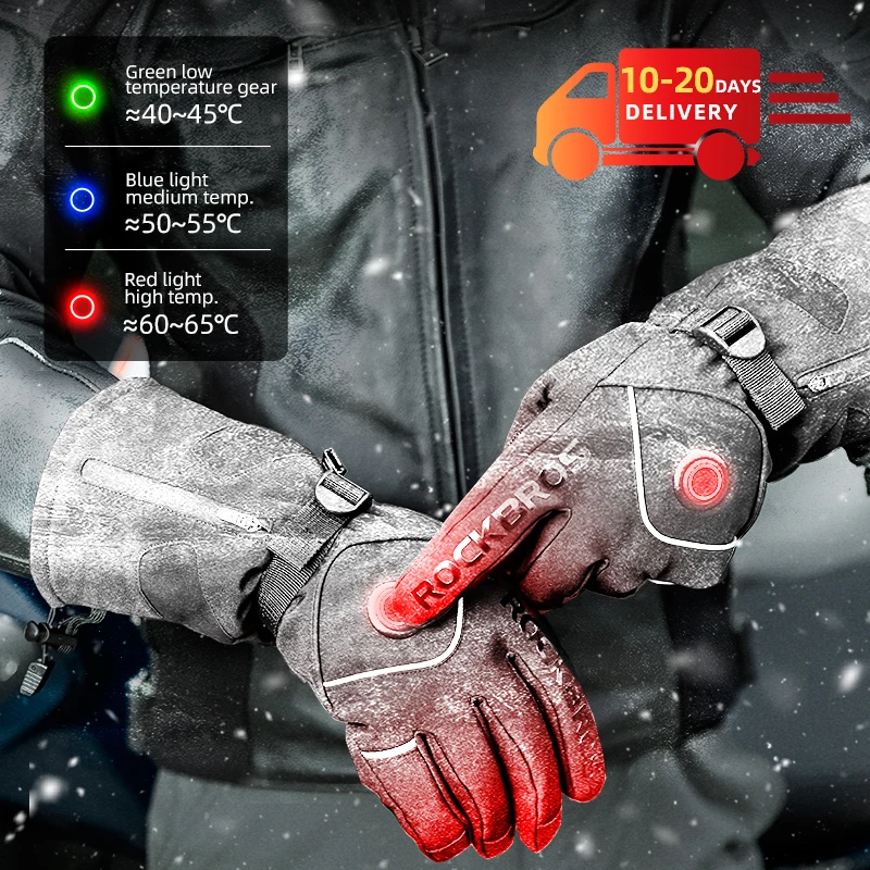 Перчатки с электроподогревом ROCKBROS, теплые тактические перчатки, зимние перчатки с 3 уровнями, 4000 мАч, перчатки с перезаряжаемым аккумулятором
Перчатки с электроподогревом ROCKBROS, теплые тактические перчатки, зимние перчатки с 3 уровнями, 4000 мАч, перчатки с перезаряжаемым аккумулятором