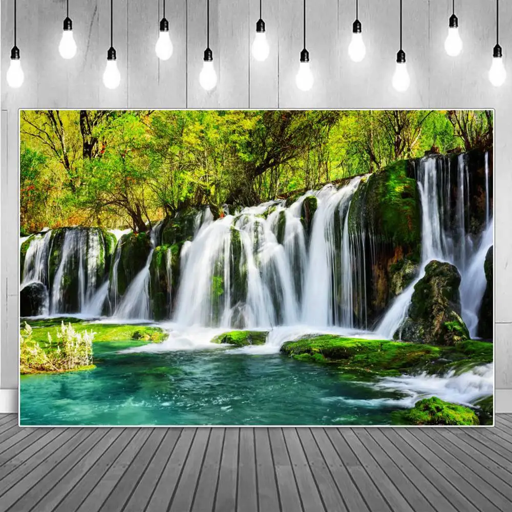 Natural Scenery Waterfalls Birthday Party Decoration Photography Backdrop Outdoor Forest Jungle Trees Landscape Background Props
Natural Scenery Waterfalls Birthday Party Decoration Photography Backdrop Outdoor Forest Jungle Trees Landscape Background Props