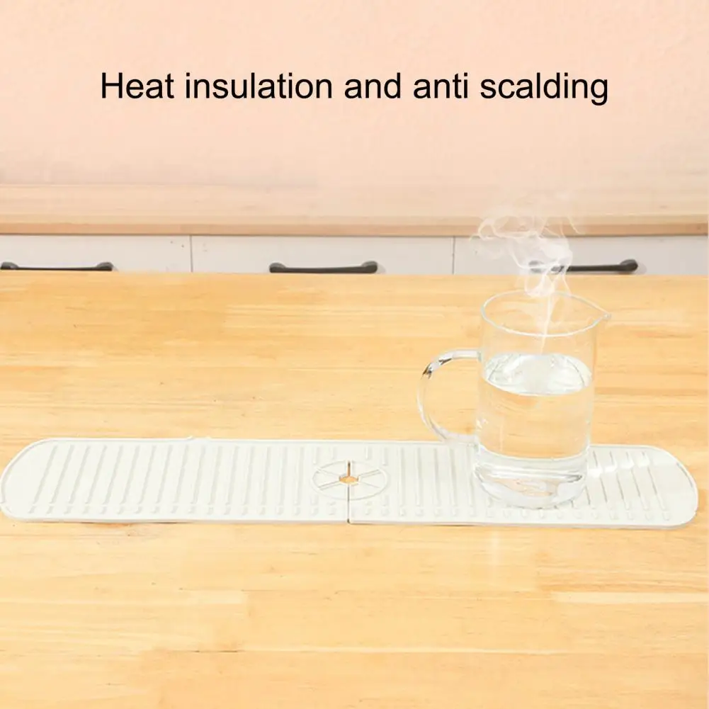 Коврик для слива воды, эффективный мягкий гибкий поддон для раковины, универсальные кухонные принадлежности из силикона, Быстросохнущий 
Коврик для слива воды, эффективный мягкий гибкий поддон для раковины, универсальные кухонные принадлежности из силикона, Быстросохнущий