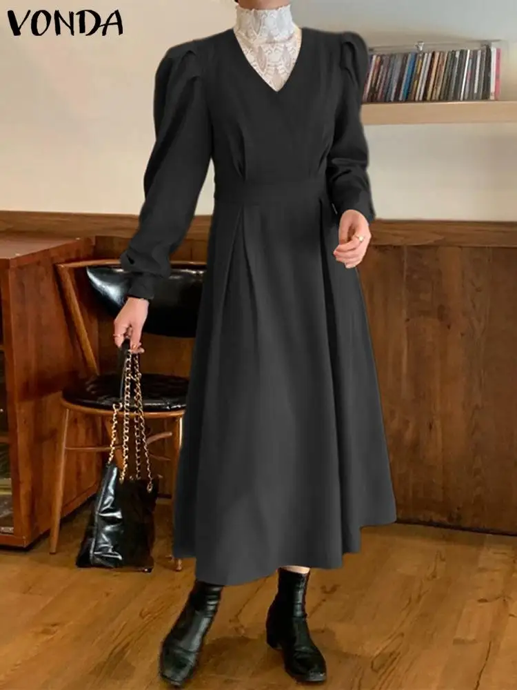 Fashion Dress 2023 VONDA Women Long Sleeve Elegant Party Tunic High Neck Holiday Pleated Lace Long Dresses Vestidos Female
Fashion Dress 2023 VONDA Women Long Sleeve Elegant Party Tunic High Neck Holiday Pleated Lace Long Dresses Vestidos Female
