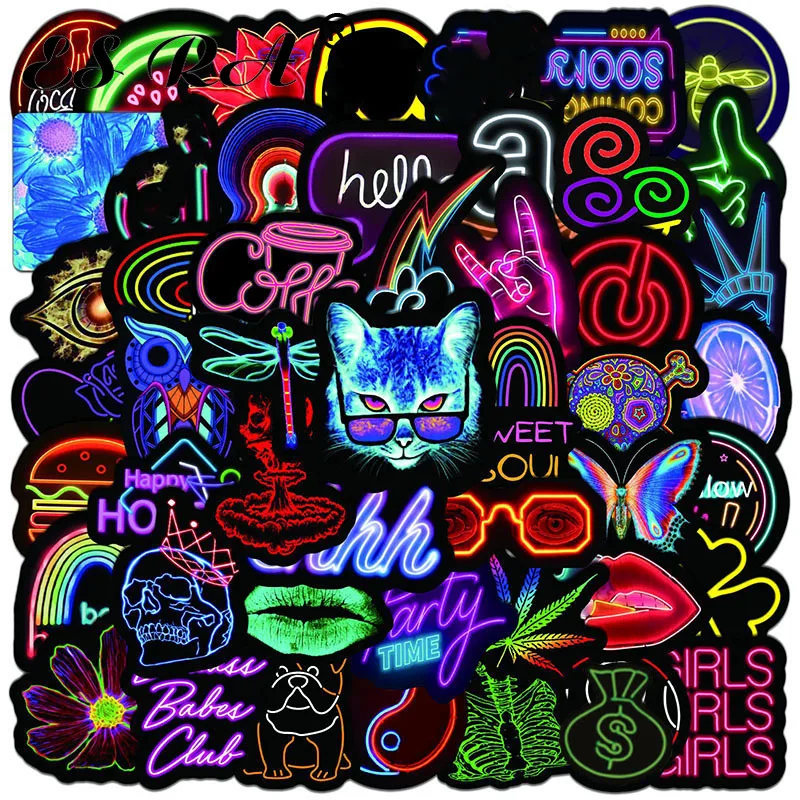 10/30/50/100 шт. неоновые светлые граффити наклейки для ноутбука гитары мотоцикла телефона чемодана автомобиля DIY Мультяшные стикеры для детей и... 
10/30/50/100 шт. неоновые светлые граффити наклейки для ноутбука гитары мотоцикла телефона чемодана автомобиля DIY Мультяшные стикеры для детей и...