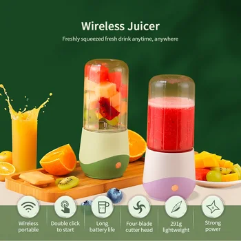 500ML Portable Juicer Blender USB Electric Mini Smoothie Mixer Fresh Juicers Cup Fruit Squeezer Baby Food Wireless Juicer