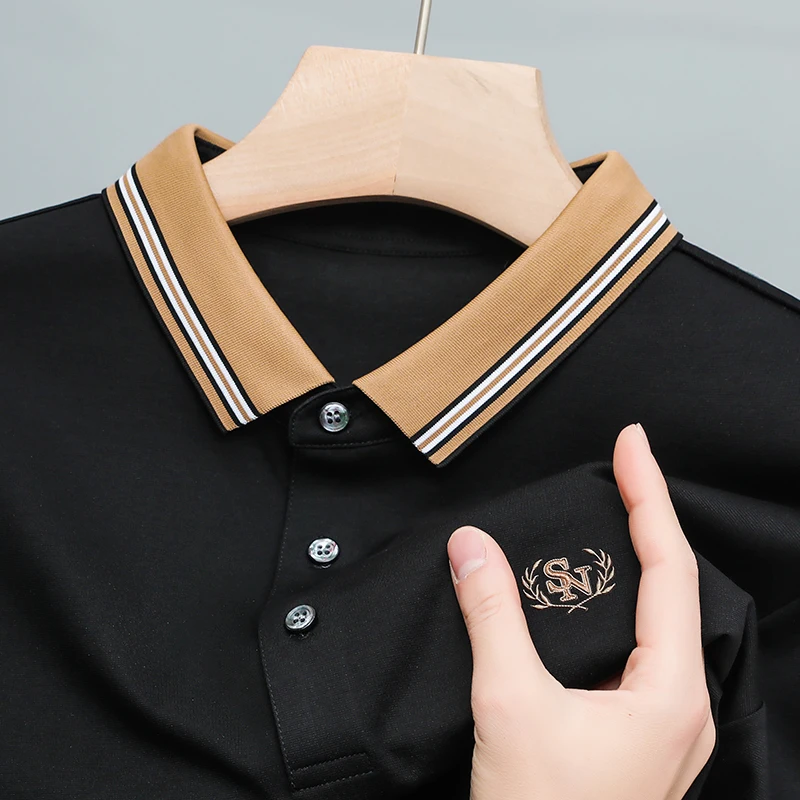 Мужская хлопковая рубашка-поло с отложным воротником, однотонная Классическая рубашка-поло с короткими рукавами и вышивкой пшеничными ушками, лето 2023
Мужская хлопковая рубашка-поло с отложным воротником, однотонная Классическая рубашка-поло с короткими рукавами и вышивкой пшеничными ушками, лето 2023