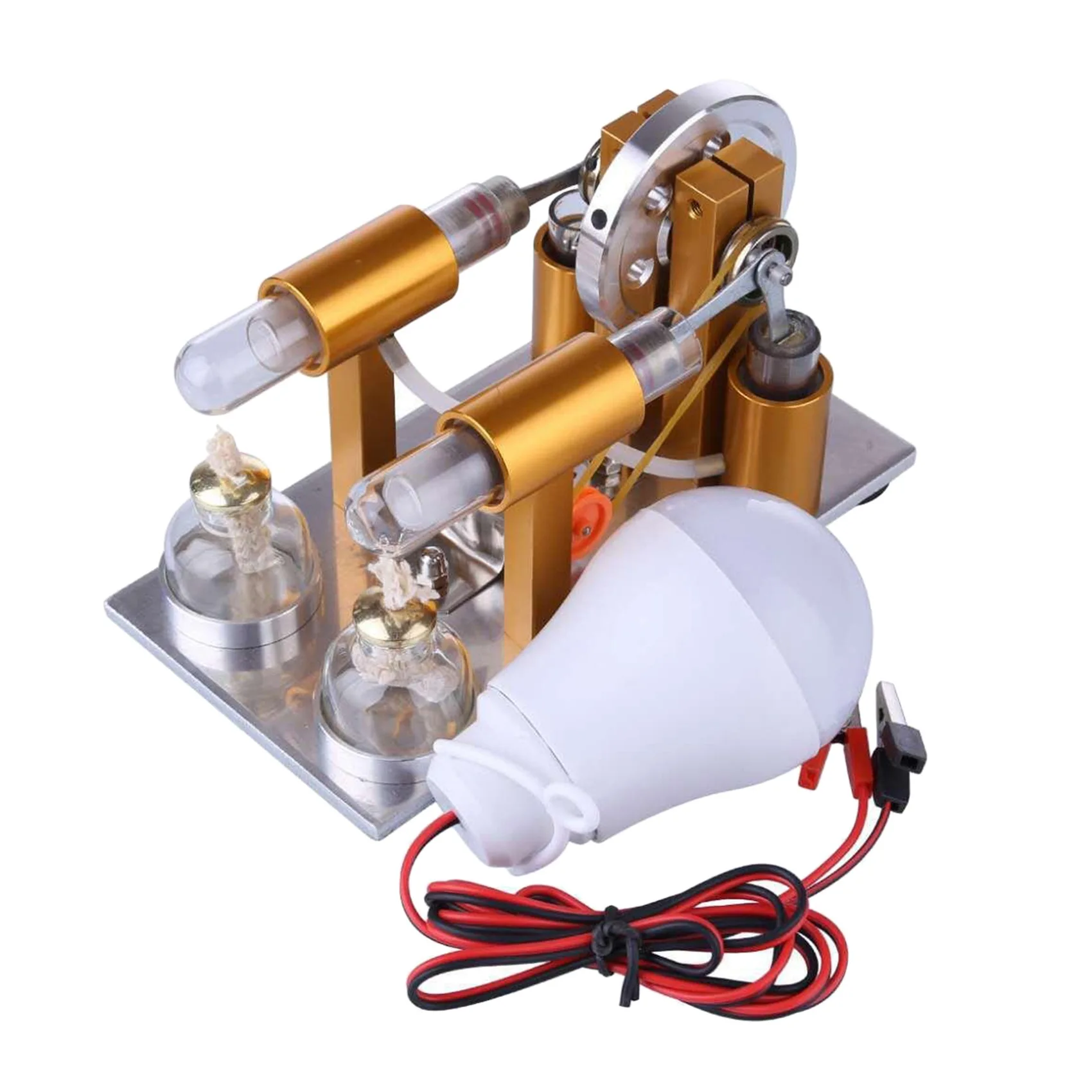 Double Cylinder Hot Air Stirling Engine Motor Model Educational Scientific Power Generation Experimental
Double Cylinder Hot Air Stirling Engine Motor Model Educational Scientific Power Generation Experimental