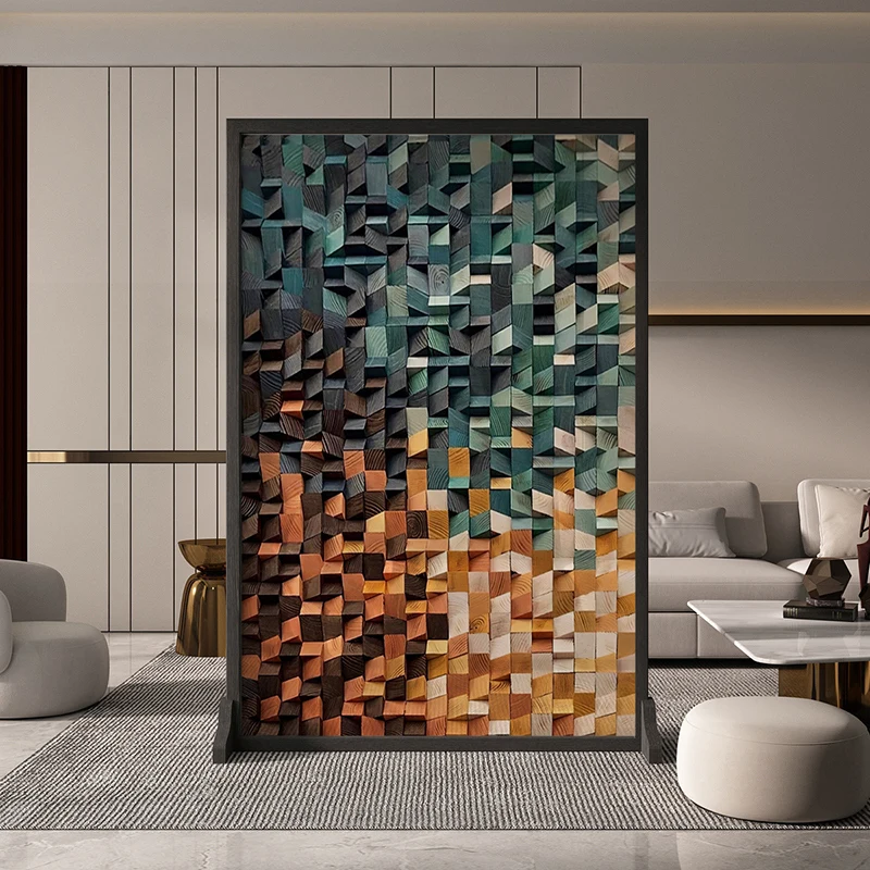 Customizable modern minimalist light luxury mosaic solid wood screen partition living room porch entry removable small seat scre
Customizable modern minimalist light luxury mosaic solid wood screen partition living room porch entry removable small seat scre
