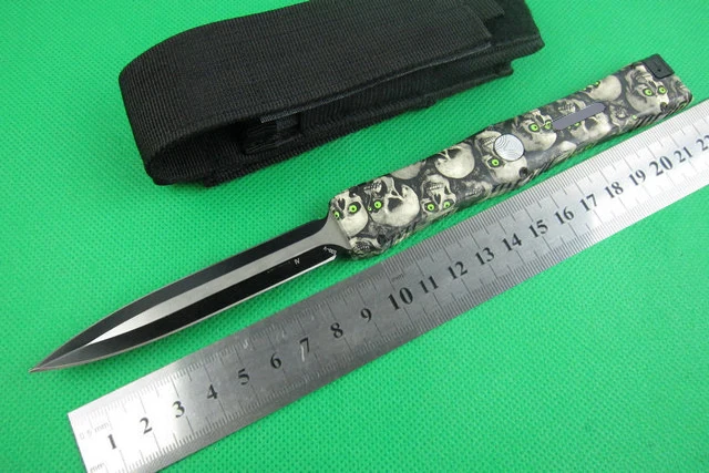 Micro OTF Tech Knife Goldness Series S30V Steel Blade 58HRC Hardness Zinc Aluminum Alloy Handle Outdoor Self Defense PocketKnife
Micro OTF Tech Knife Goldness Series S30V Steel Blade 58HRC Hardness Zinc Aluminum Alloy Handle Outdoor Self Defense PocketKnife