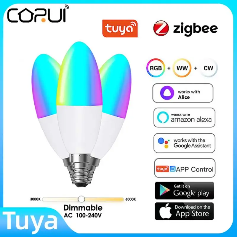 Светодиодная лампочка CORUI Tuya E14 RGB + CCT, умный канделябр, европесветильник почка с голосовым управлением от Alexa Google Home Яндекс Алисы
Светодиодная лампочка CORUI Tuya E14 RGB + CCT, умный канделябр, европесветильник почка с голосовым управлением от Alexa Google Home Яндекс Алисы