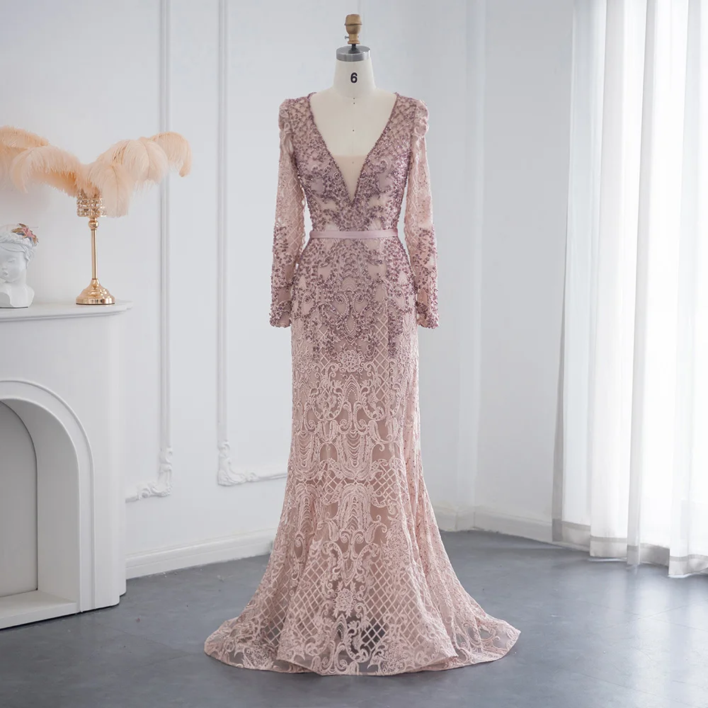 Sharon Said Elegant Pink Lace Mermaid Muslim Evening Dresses for Women Wedding Party Luxury Dubai Arabic Long Formal Dress SS289
Sharon Said Elegant Pink Lace Mermaid Muslim Evening Dresses for Women Wedding Party Luxury Dubai Arabic Long Formal Dress SS289