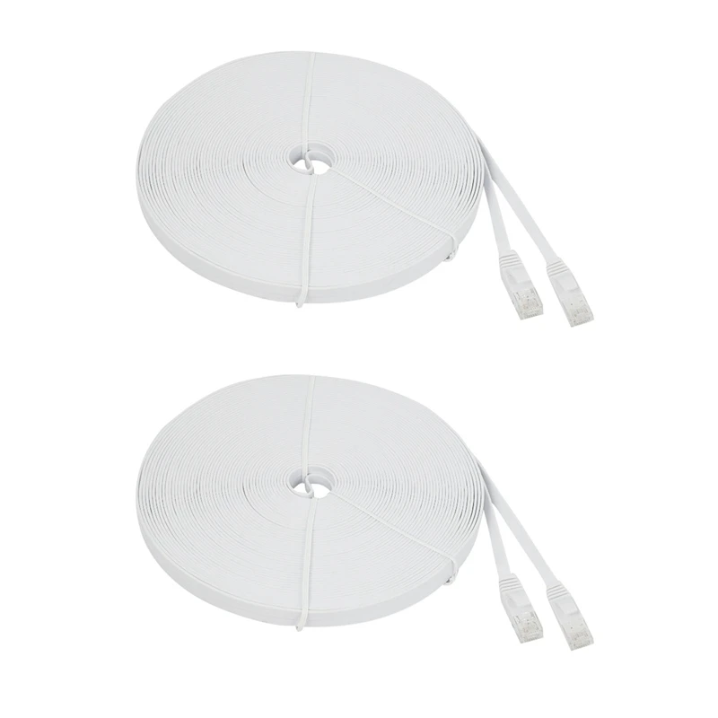 2X Cat 6 Ethernet Cable 100 Ft (30 Meters) Flat Slim Long Internet Network LAN Patch Cords,Cat6 High Speed Computer Wire
2X Cat 6 Ethernet Cable 100 Ft (30 Meters) Flat Slim Long Internet Network LAN Patch Cords,Cat6 High Speed Computer Wire