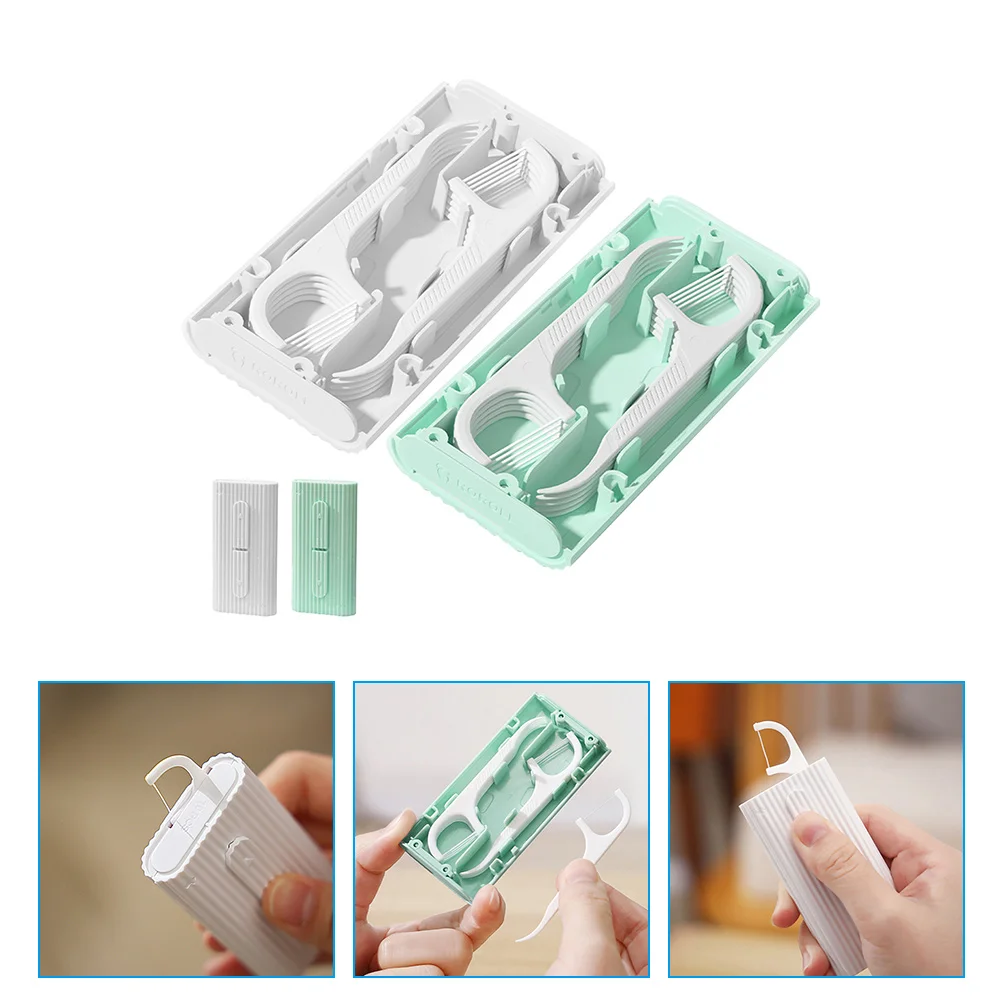 2 Pcs Travel Floss Dental Stick Holder Dispenser Toothpick High Molecular Weight Polyethylene Fiber Picks Flossers
2 Pcs Travel Floss Dental Stick Holder Dispenser Toothpick High Molecular Weight Polyethylene Fiber Picks Flossers