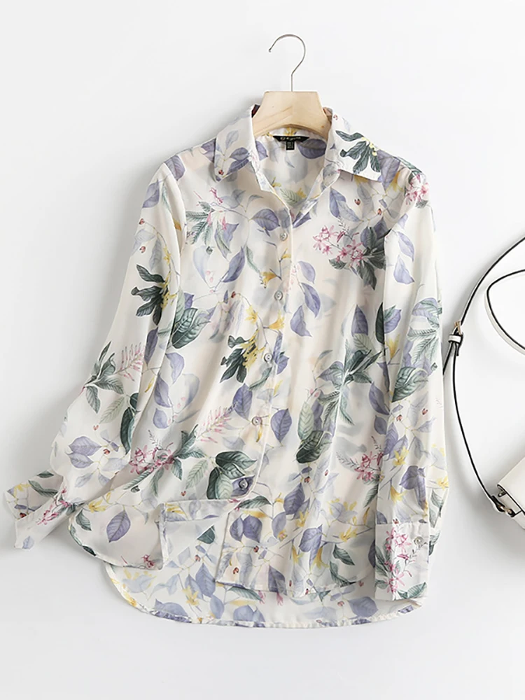 Fashion Summer Shirt for Women 2022 New Casual Designer Long Sleeve Women's Blouse Office Lady Flowers Printing Female Shirts
Fashion Summer Shirt for Women 2022 New Casual Designer Long Sleeve Women's Blouse Office Lady Flowers Printing Female Shirts