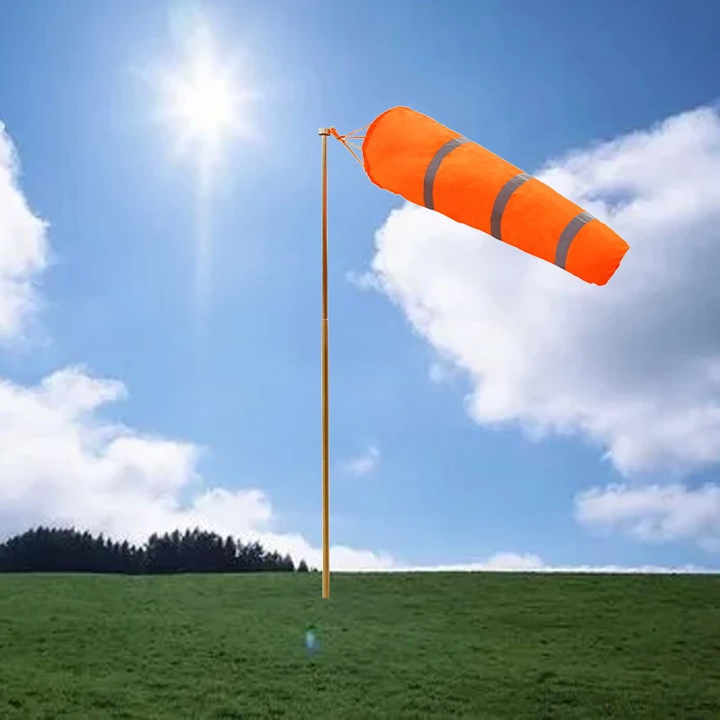 80cm Windsock Outdoor Wind Direction Measurement Reflective Belt Rip-stop Weather Vane for Airport Aviation Garden Farm
80cm Windsock Outdoor Wind Direction Measurement Reflective Belt Rip-stop Weather Vane for Airport Aviation Garden Farm