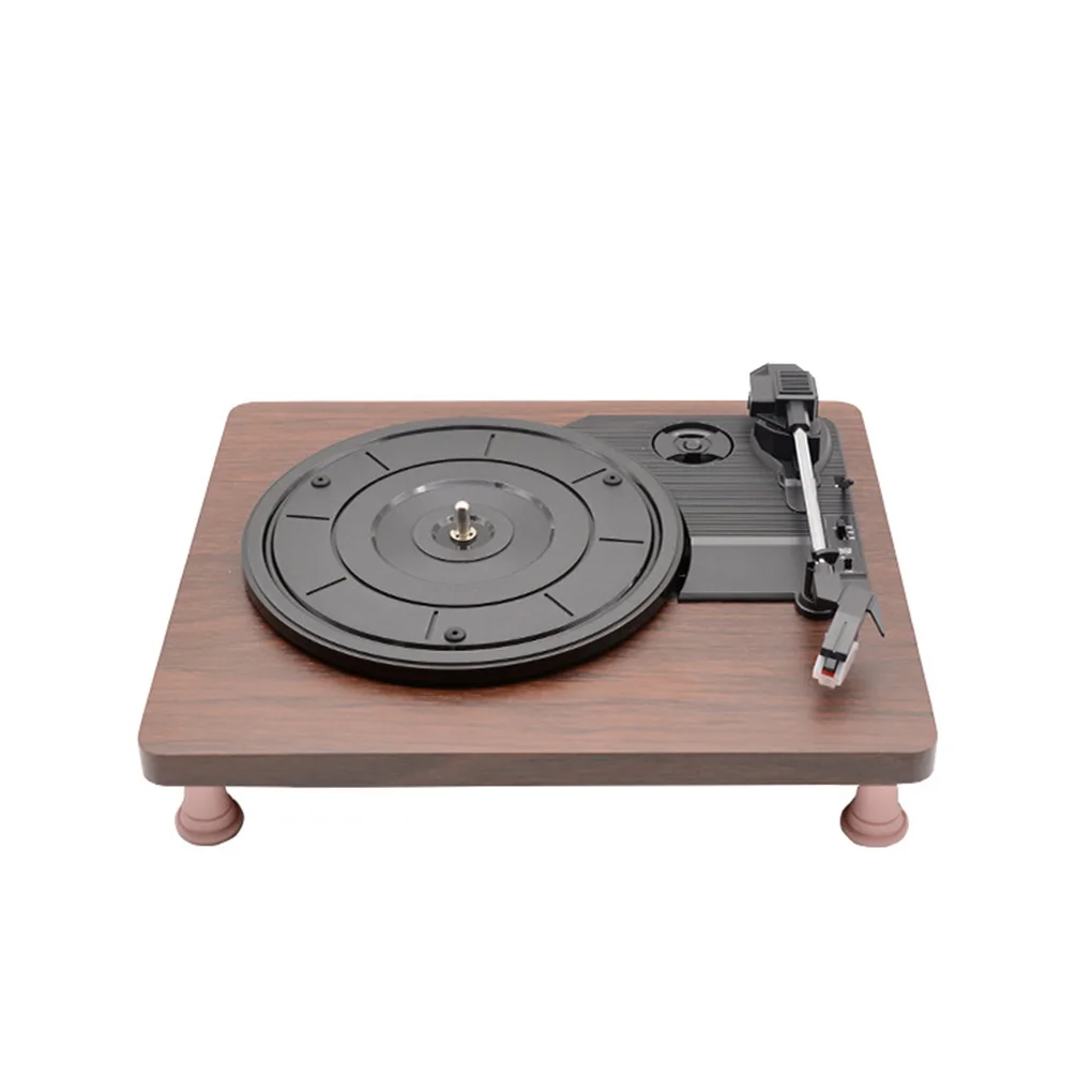 

Проигрыватель для записи старинных виниловых дисков виниловый аудио RCA выход деревянный проигрыватель винтажный граммофон вилка США