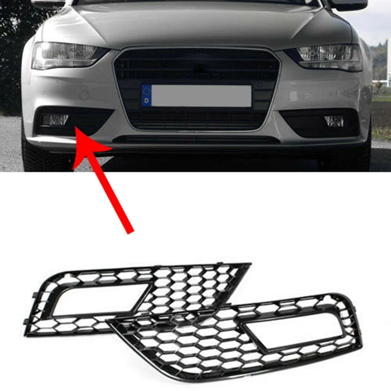 2X RS4 Style Front Bumper Lower Grille Fog Light Grill Compatible with 2013-2016 for A4 B8.5 (Black Grille+Cover)
2X RS4 Style Front Bumper Lower Grille Fog Light Grill Compatible with 2013-2016 for A4 B8.5 (Black Grille+Cover)