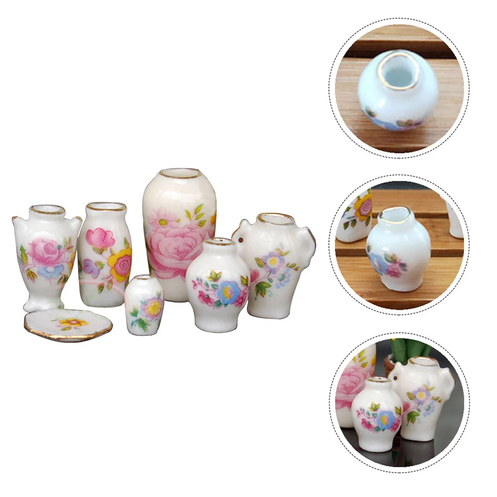 7 Pcs Mini Vase Pots Miniature Supplies Pretend Play Toy House Room Ceramic Crafts Scene Ceramics
7 Pcs Mini Vase Pots Miniature Supplies Pretend Play Toy House Room Ceramic Crafts Scene Ceramics