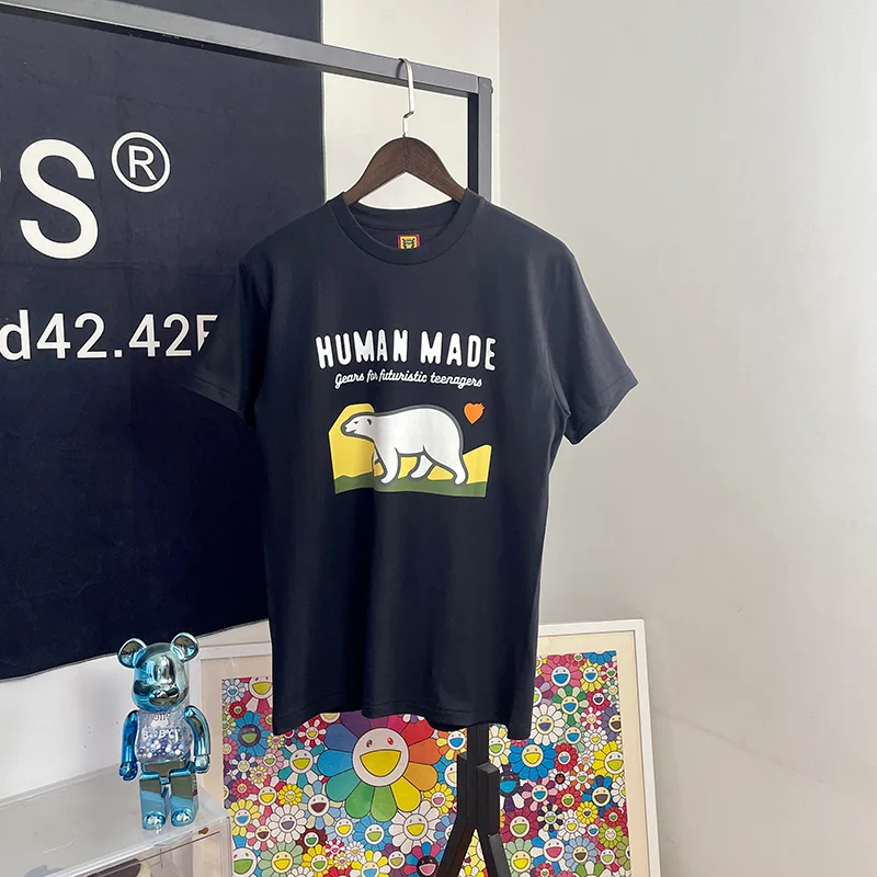 HUMAN MADE T-Shirt Black Cotton Polar Bear Heart Letter Print Men Women 1:1 Human Made Tops Tee
HUMAN MADE T-Shirt Black Cotton Polar Bear Heart Letter Print Men Women 1:1 Human Made Tops Tee
