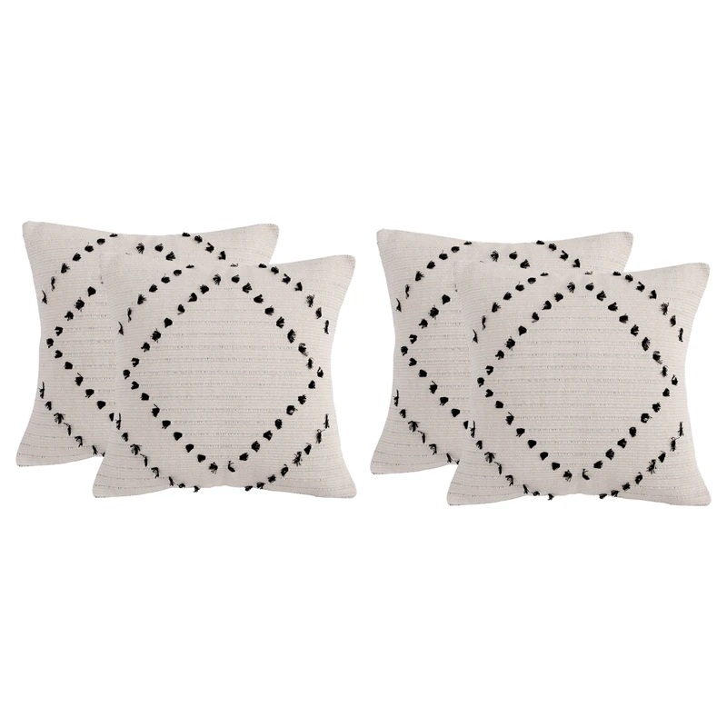 Bohemian Throw Pillow Covers Set of 4 Modern Cotton Woven Decorative Pillow Cases,Square 18X18 Inch Pillow Cases 
Bohemian Throw Pillow Covers Set of 4 Modern Cotton Woven Decorative Pillow Cases,Square 18X18 Inch Pillow Cases
