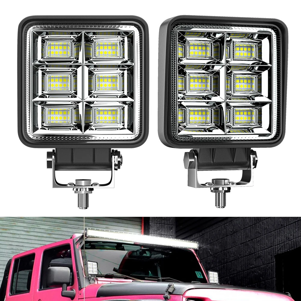 48W Car 48LED Work Light 6000LM 6500K White Light Bar Offroad Boat Driving Light 4inch LED Pod Light for Tractor Truck
48W Car 48LED Work Light 6000LM 6500K White Light Bar Offroad Boat Driving Light 4inch LED Pod Light for Tractor Truck