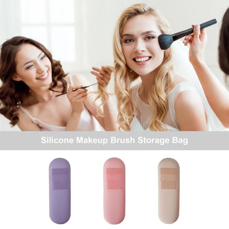 Silicone Makeup Brush Case Bag Makeup Holder Organizer Bag for Travel Portable Silicon Small Makeup Brush Purse for Eyeshadow
Silicone Makeup Brush Case Bag Makeup Holder Organizer Bag for Travel Portable Silicon Small Makeup Brush Purse for Eyeshadow
