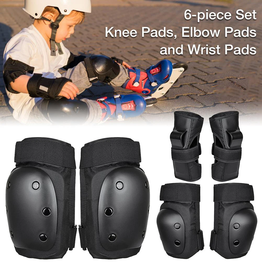 6Pcs Skateboard Protective Gear Set Knee Elbow Pads Protector For Kids Adults Bicycle Ice Stake Roller Outdoor Sport Protector
6Pcs Skateboard Protective Gear Set Knee Elbow Pads Protector For Kids Adults Bicycle Ice Stake Roller Outdoor Sport Protector