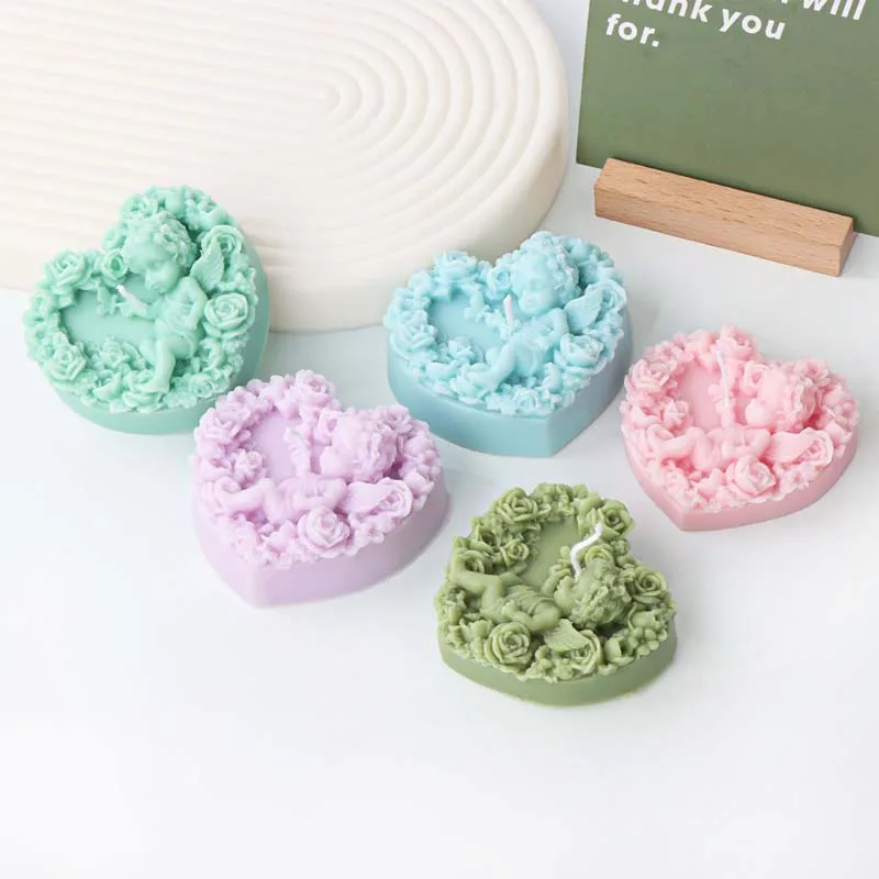 Rose Love Angel Silicone for Candle Molds Crafts Liquidation Ice Plaster Cementplaster Epoxy Resin Soap Making Kit Decorative
Rose Love Angel Silicone for Candle Molds Crafts Liquidation Ice Plaster Cementplaster Epoxy Resin Soap Making Kit Decorative